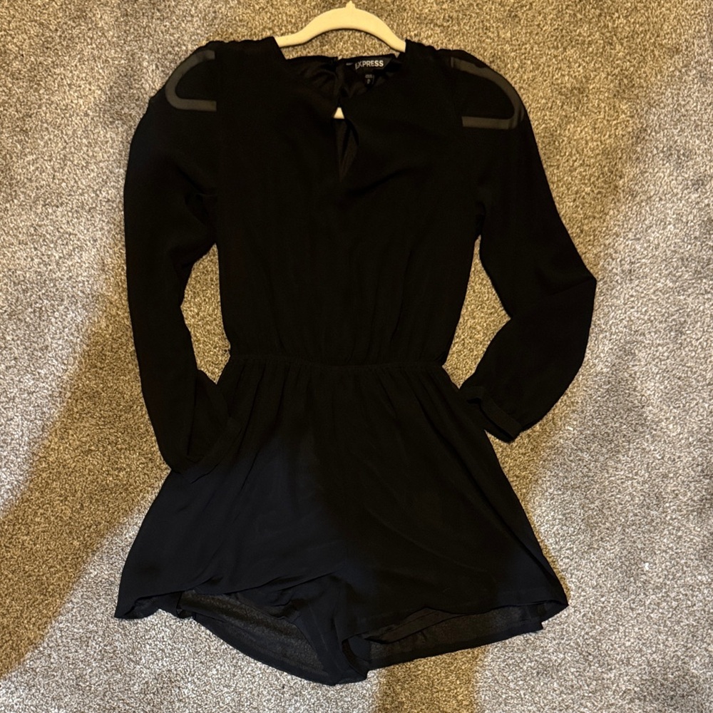 Express Elegant Black Romper